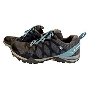 Merrell Siren Edge 3 Womens Sz 6.25 Blue Vibram Trail Hiking Sneakers Shoes